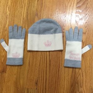 Juicy couture hat and gloves